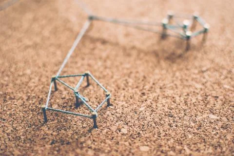 Linking entities. Network, networking, social media, connectivity Foto stock