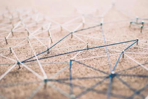Linking entities. Network, networking, social media, connectivity Stock Photos