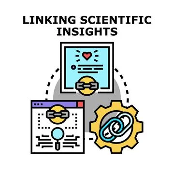 Linking scientific insights concept vector illustration Stock Illustration