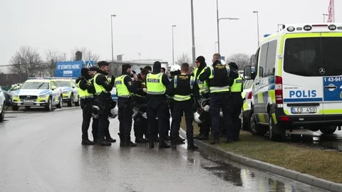 Linkoping riot Stock Footage 180511058