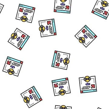 Links from authority site vector seamless pattern Illustrazione stock