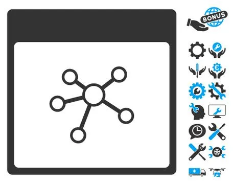 Links Calendar Page Vector Icon With Bonus イラスト素材
