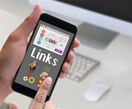 Links Global Communication Connection Hyperlink seo search engine opti 库存照片