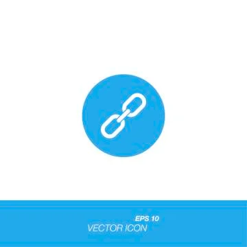 Links icon in flat style isolated on white background. Stock Illustration