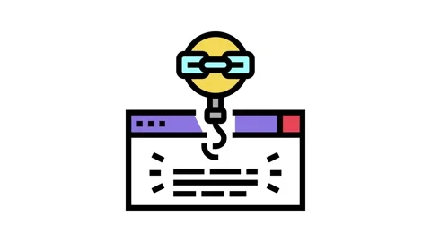 Links with proper anchor text color icon animation Stock-Footage 224008506