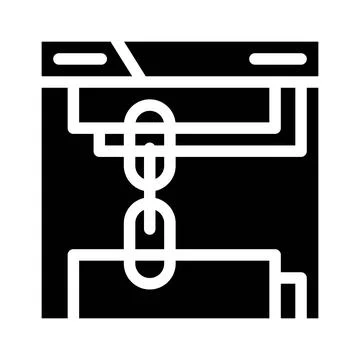 Links seo optimization glyph icon vector illustration Stock Illustration