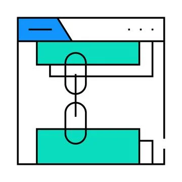 Links seo optimization icon color illustration Stock Illustration