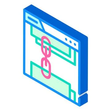 Links seo optimization isometric icon vector illustration Stock Illustration