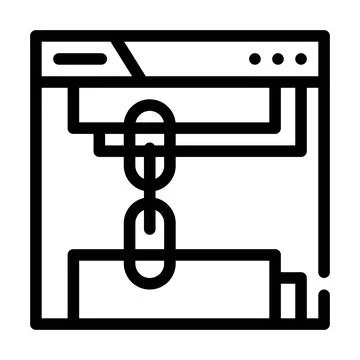 Links seo optimization line icon vector illustration Stock Illustration