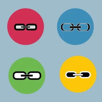 Links set. Flat design. Retro vintage colors Stock-Illustration