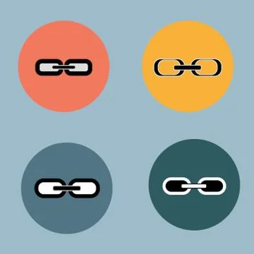 Links set. Flat design. Retro vintage colors Stock-Illustration