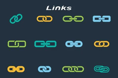 Links symbol Stock Illustration