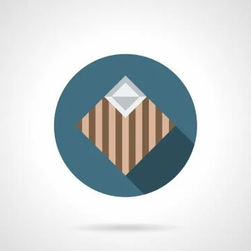 Linoleum samples round flat vector icon Stock Illustration