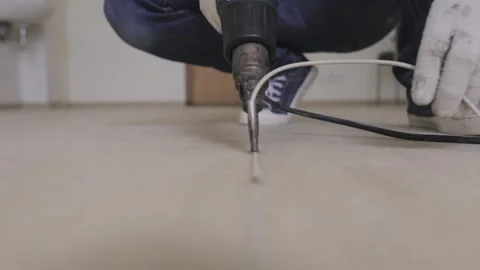 Linoleum spike technology - welding machine  動画素材 147174356