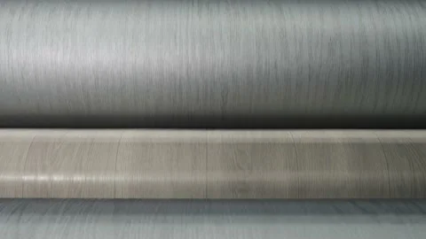 Linoleum technology production. Printing texture, embossing Vídeo Stock 130925116