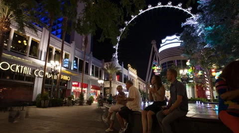 The LINQ Fountain Video stock 59768948