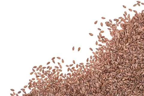 Linseeds spread from corner Stock Photos