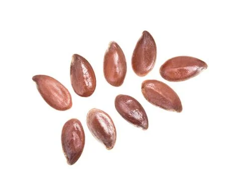 Linseeds spread out in leaf shape Stock Photos