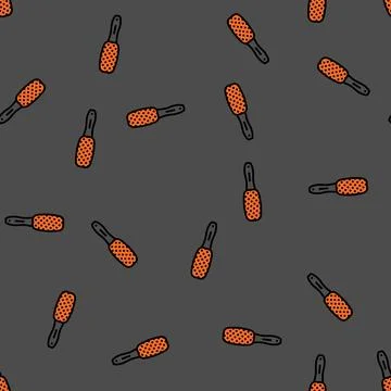 Lint brush clothes care vector seamless pattern Stock Illustration