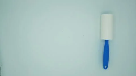 Lint roller isolated on white background. Stock Photos