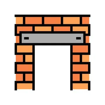 Lintel building structure color icon vector illustration Ilustración de archivo
