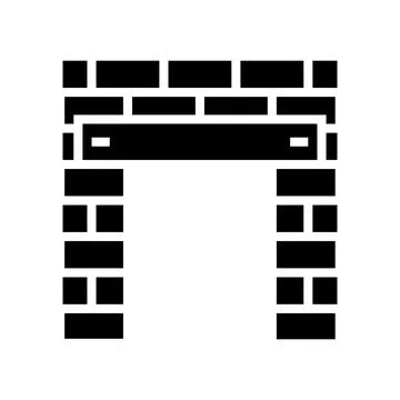 Lintel building structure glyph icon vector illustration Ilustración de archivo