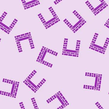 Lintel building structure glyph seamless pattern Illustrazione stock