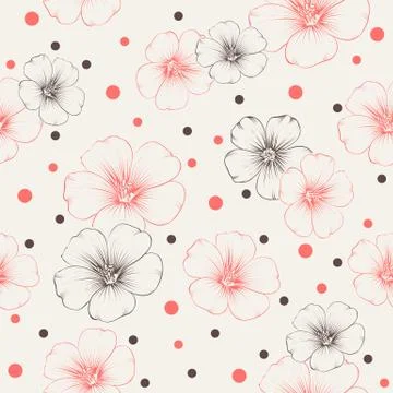 Linum pattern. Stock Illustration