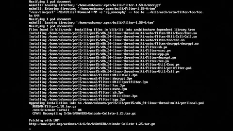 Linux update white on black Stock Footage 89938353