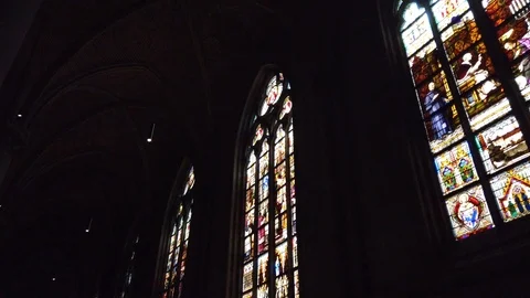 Linz Cathedral Interior, Austria Stock Footage 115458143