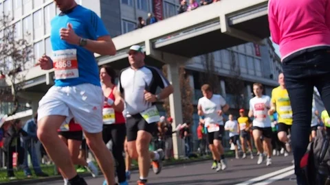 Linz marathon 2013 Stock Footage 126988135