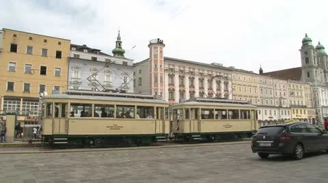 Linz old tramway Video stock 21752596