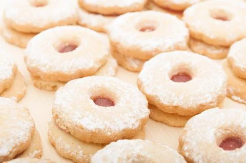Linzer cookies Stock Photos