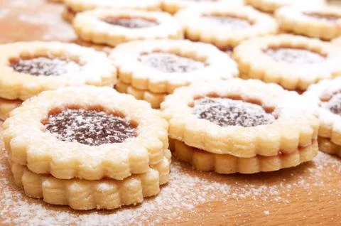 Linzer cookies Stock Photos