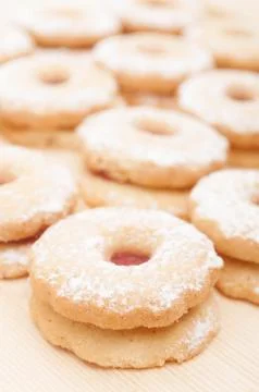 Linzer cookies Stockfoto's