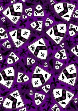 Lion and Raven Shield Pattern Stock-Illustration