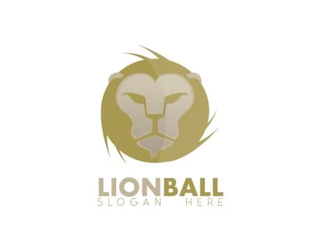 Lion ball logo Stockillustratie