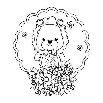 Lion cartoon design vector illustrator Stock Illustration