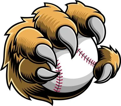Lion Claw Holding Baseball Stock-Illustration