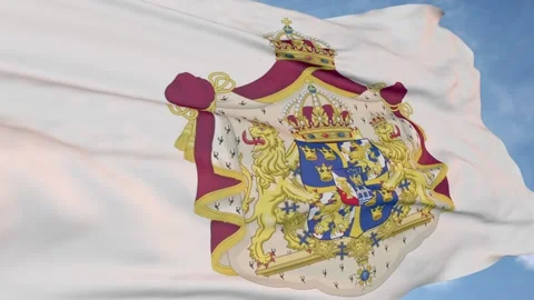 Lion crown and shield, Flag of Switzerland. state symbol logo Stock Footage 94057690