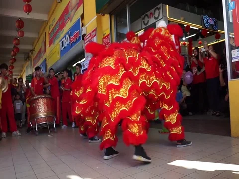 Lion dance Stock Footage 124105180