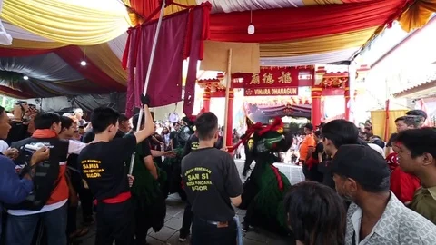 Lion Dance Stock Footage 124768614