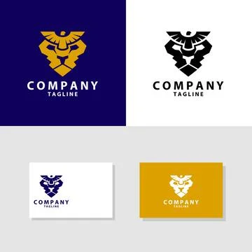 Lion eagle head logo design vector Иллюстрация