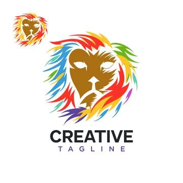 Lion face art Illustrazione stock