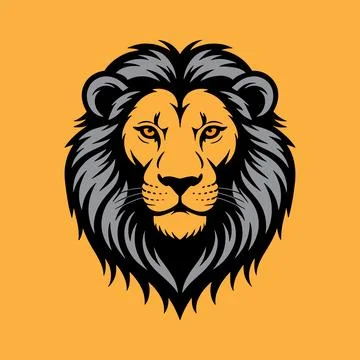 Lion Face Silhouette vector Illustration Stock Illustration