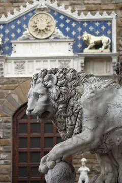 Lion in Florence Stock Photos