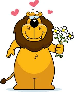 Lion Flowers Stock Illustration