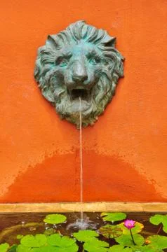 Lion fountain Stock Photos