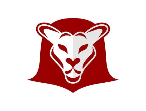 Lion head 3 logo template Stock Illustration