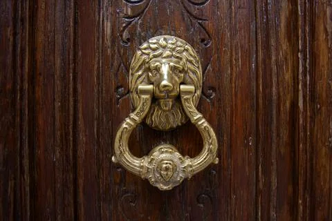 Lion Head Door Knocker Stock Photos